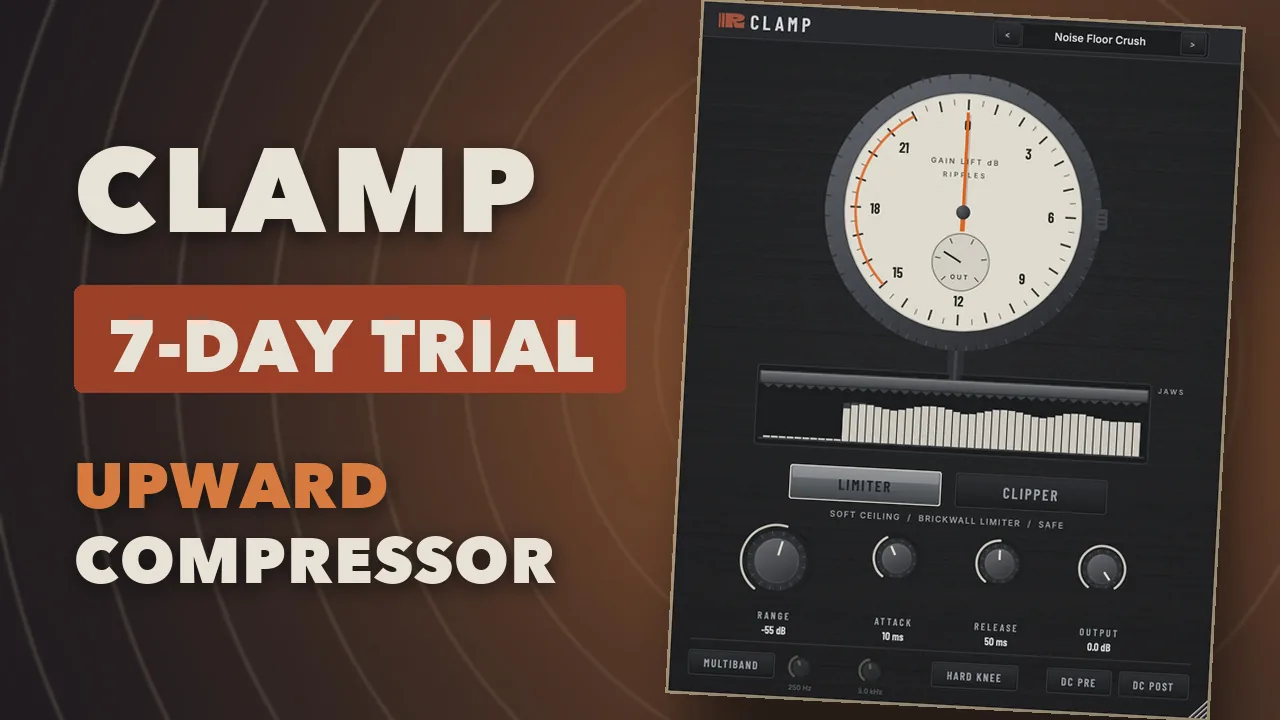 The Clamp interface, an upward compressor lifting the signal below the threshold