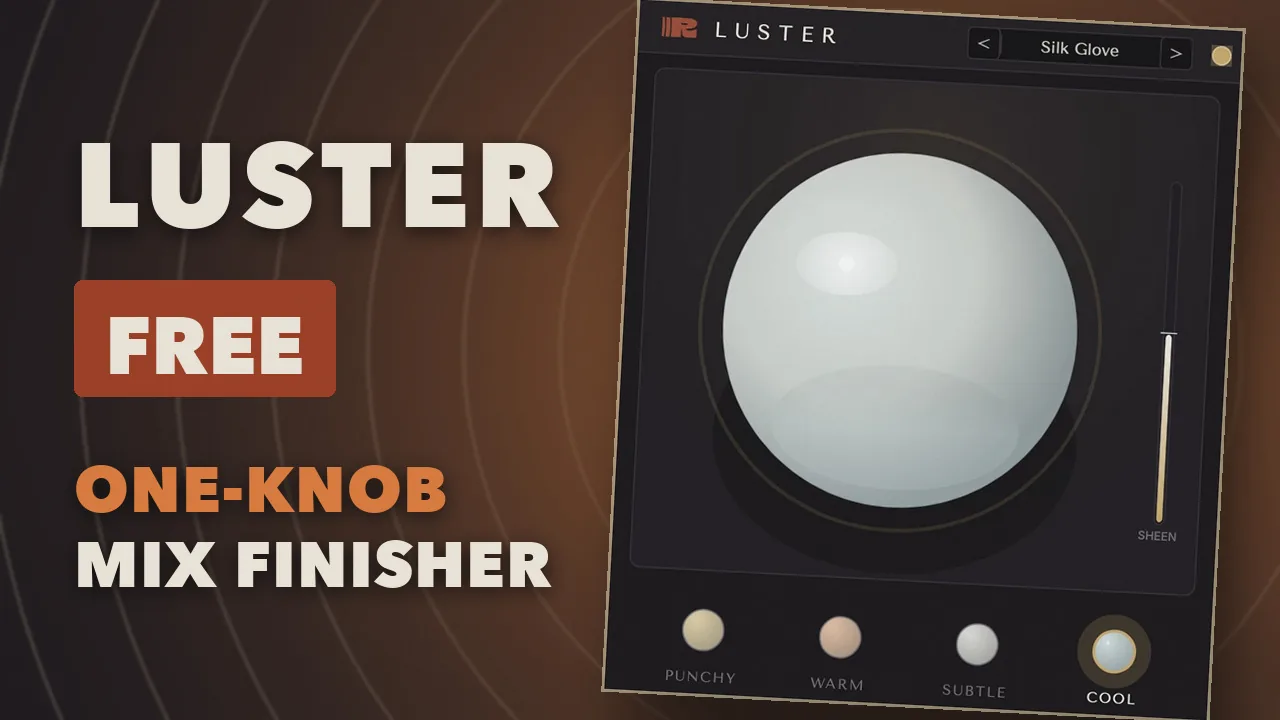 The Luster plugin interface with its pearl lit under a lamp